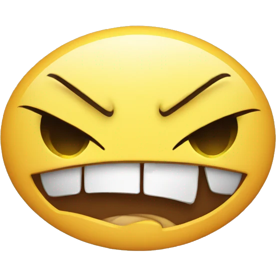 happy face and angry  emoji