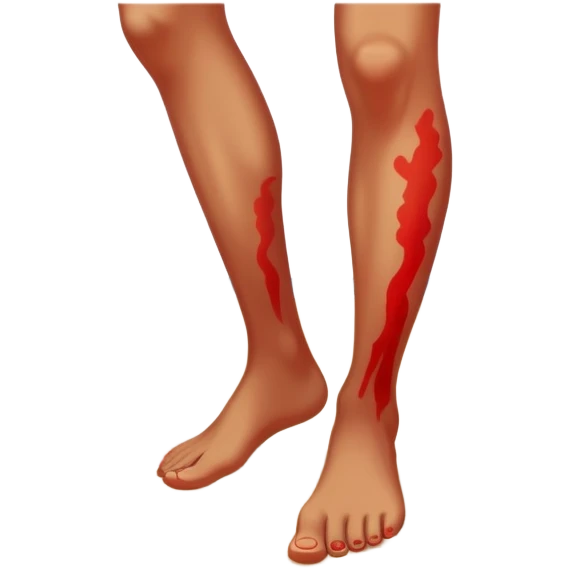 bare foot stepping on extremely hot beach sand with red pain marks and steam rising from the sand emoji