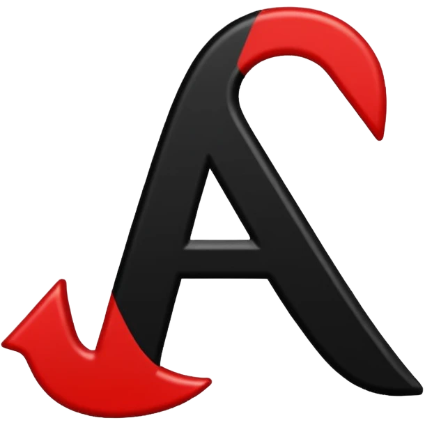 Punto negro adentro un símbolo de encendió en  Blanco y alado una letra N en rojo emoji