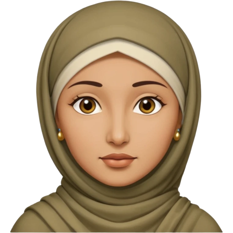 ancient hijab woman with earrring emoji