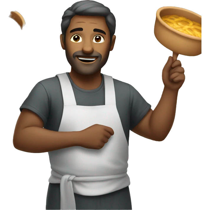 man using pan emoji