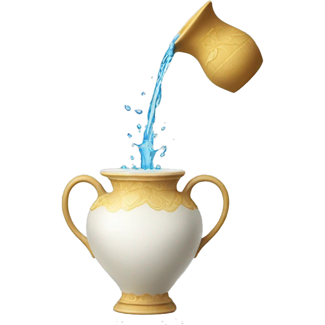 Water pouring out of a beautiful vase emoji