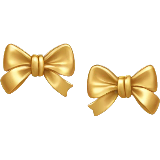 gold bow earrings emoji