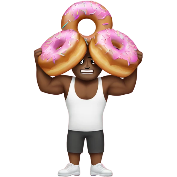 Weights wearing donuts  emoji