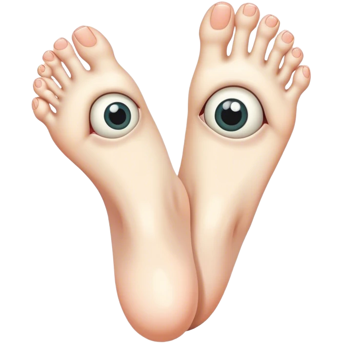 Freaky foot with eyes emoji