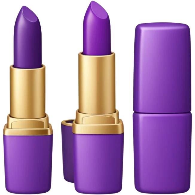 purple lipstick and cosmetics emojis emoji