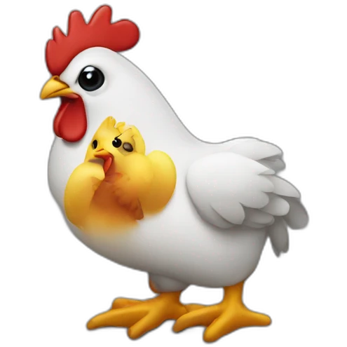 kiss from chicken emoji