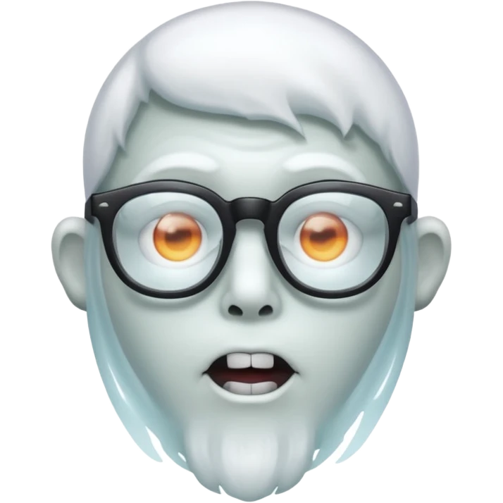 ghost with glasses emoji