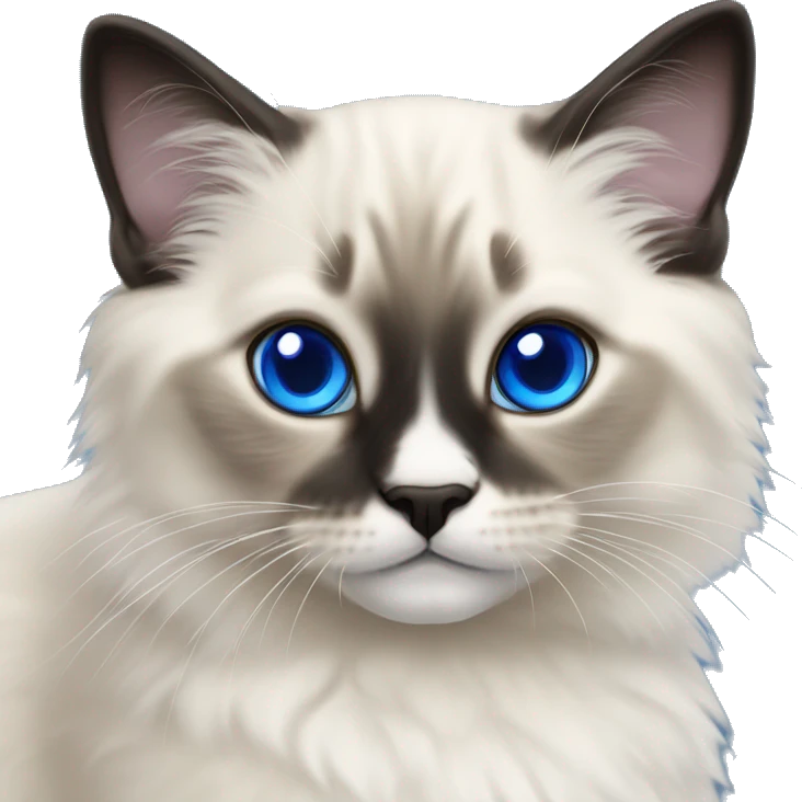 Seal point ragdoll kitten with royal blue eyes emoji