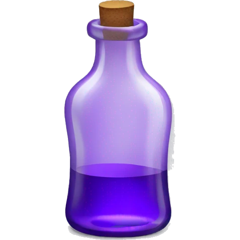 Broken bottle glass purple emoji