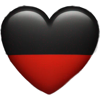 Red black stripe heart emoji