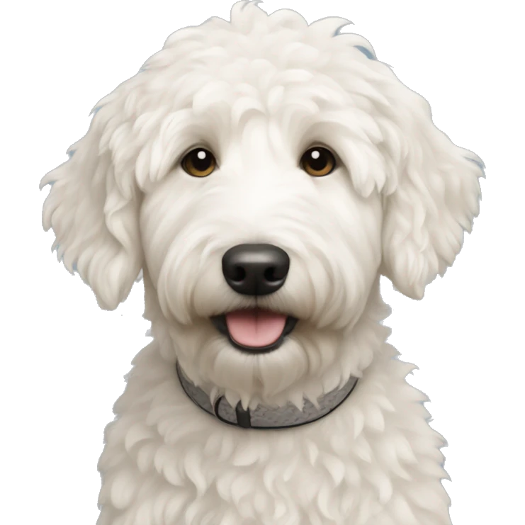 White Golden doodle  emoji