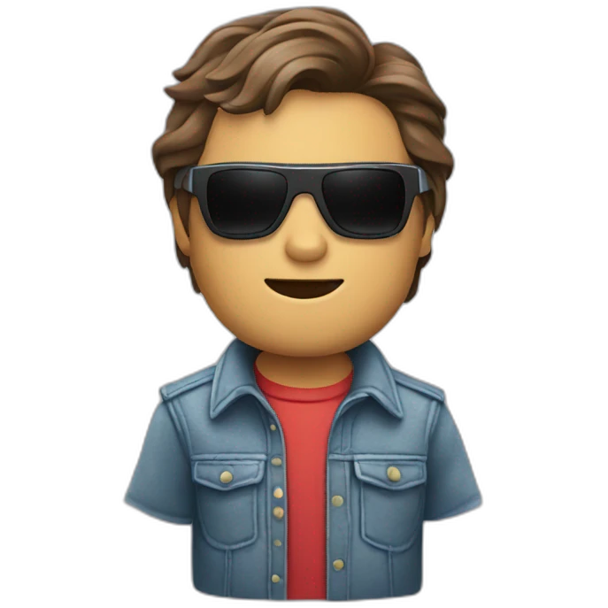 Marty mcfly with sunglasses emoji