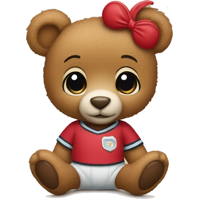 teddy bear with Disney gear emoji