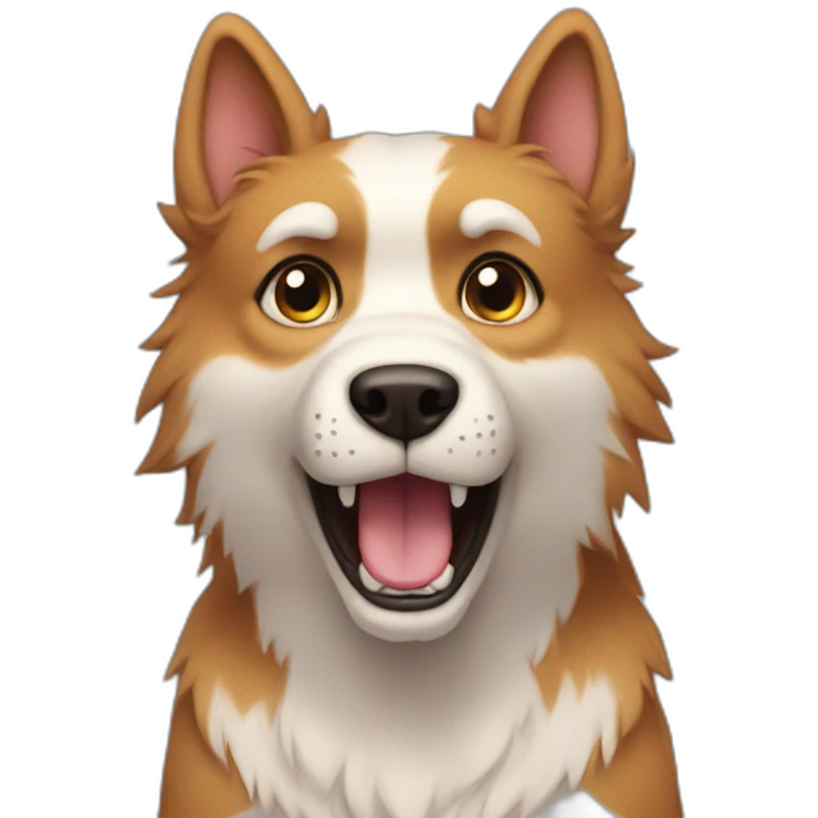 Furry barking emoji