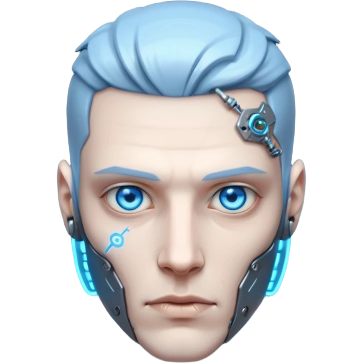 Cyberpunk man head emoji