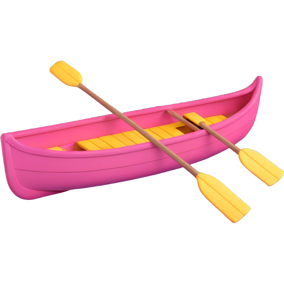 pink rowing boat emoji