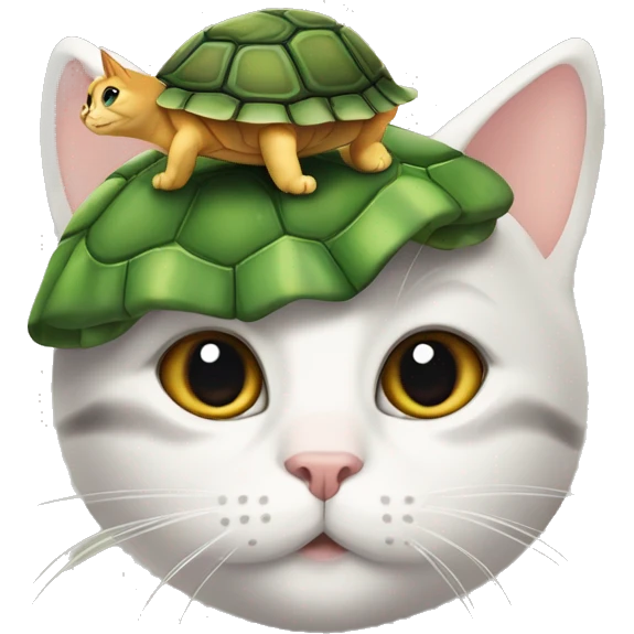 cat mix with turtle and fir emoji