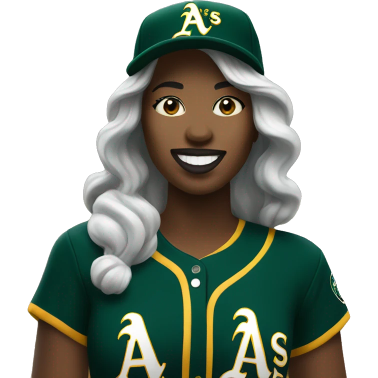 Oakland Athletics woman  emoji