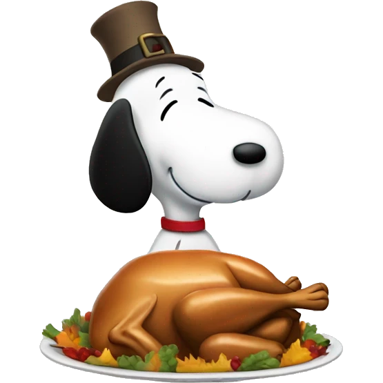Snoopy in thanksgiving  emoji