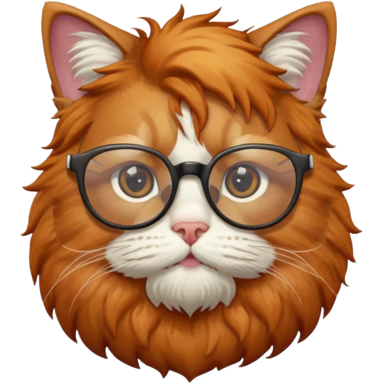 cat with glasses and beard emoji