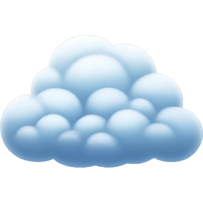 Winter cloud with snow emoji