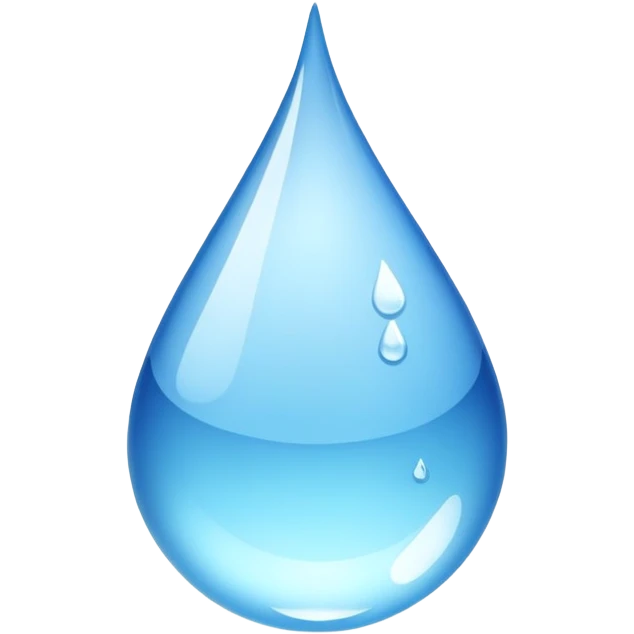 shiny blue water droplet emoji