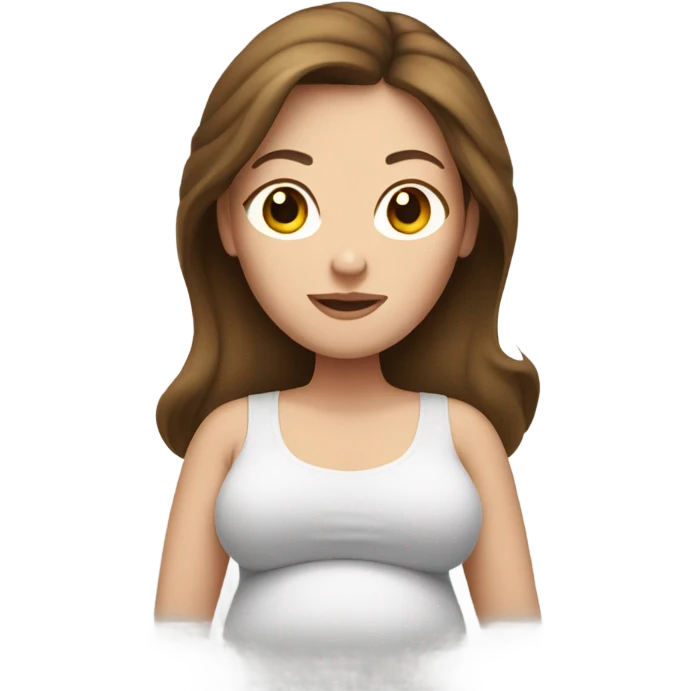 Pregnant white brunette  emoji