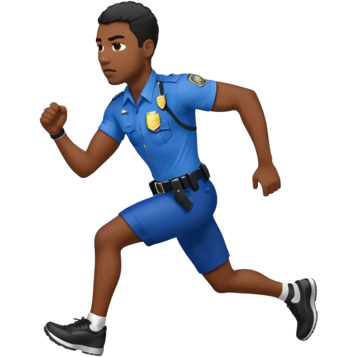 Black Guy running from police emoji