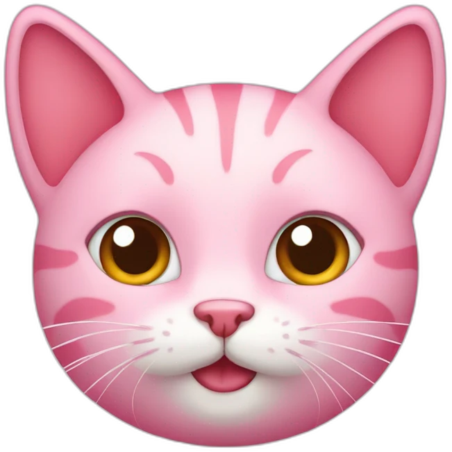 Cute pink cat emoji