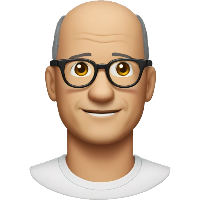 tom hanks bald and with glasses emoji