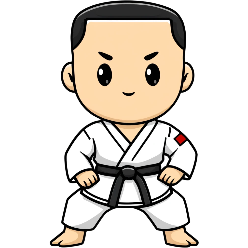 Clean white karate gi uniform only emoji