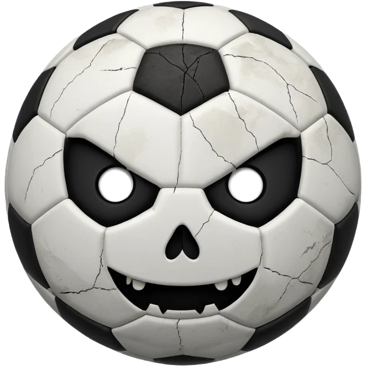 BALON DE FUTBOL CON CARAS TERROR emoji