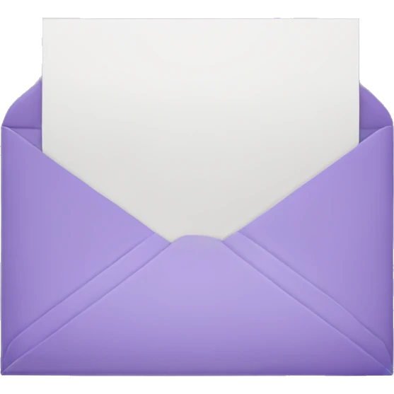 Letter with pale purple envelope emoji