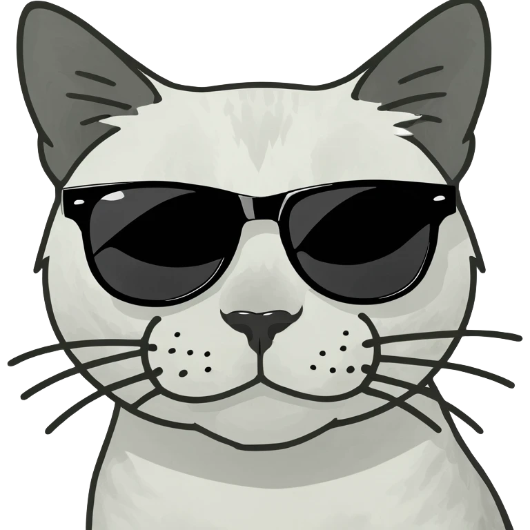 Cat with sunglasses emoji