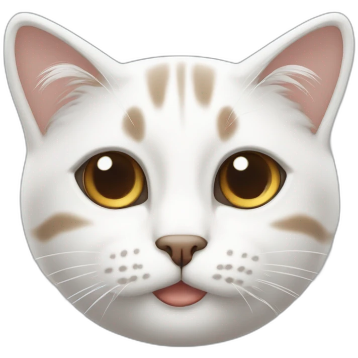 gato blanco con franjas marrones ojos celestes emoji