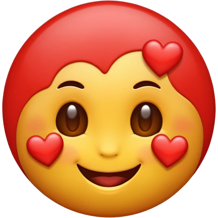 Circle emoji with hearts winking emoji
