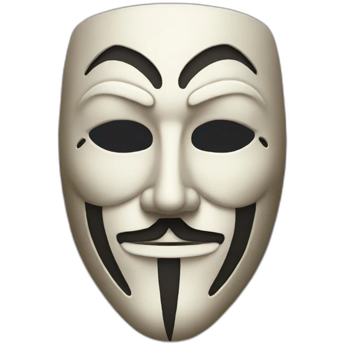 intense anonymous mask emoji