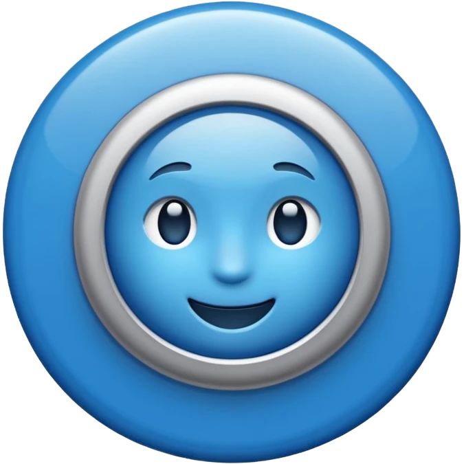 Un círculo azul con un ✅ en medio emoji
