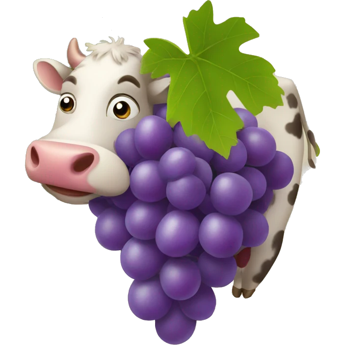 Grapes cow emoji