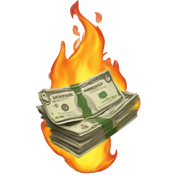 burning money emoji
