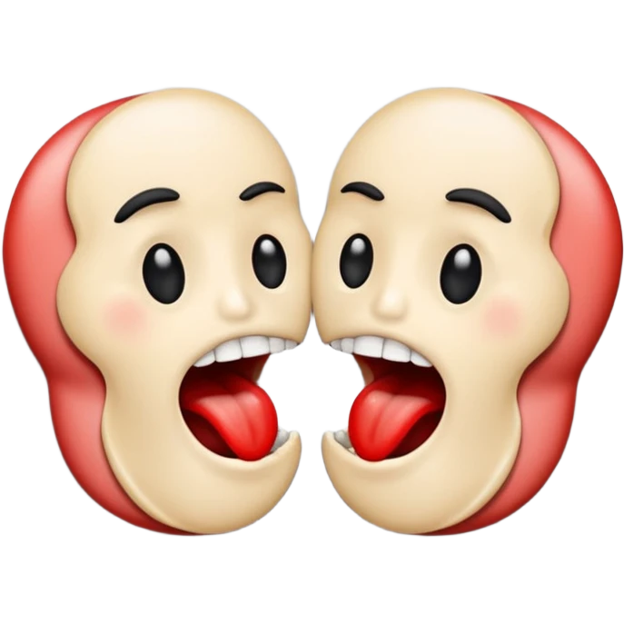 сделай картинки где один рот ест а другой рот не ест и перечеркнут это нужно чтобы обозначить съедобное несъедобное  emoji