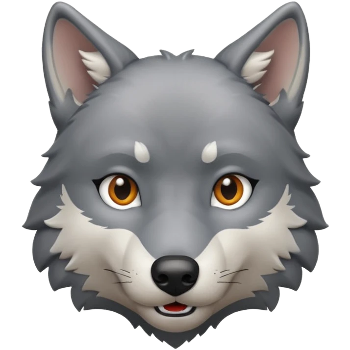 Flirty wolf emoji