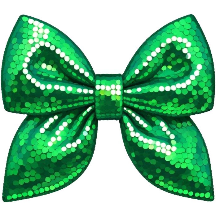 green sequin bow emoji