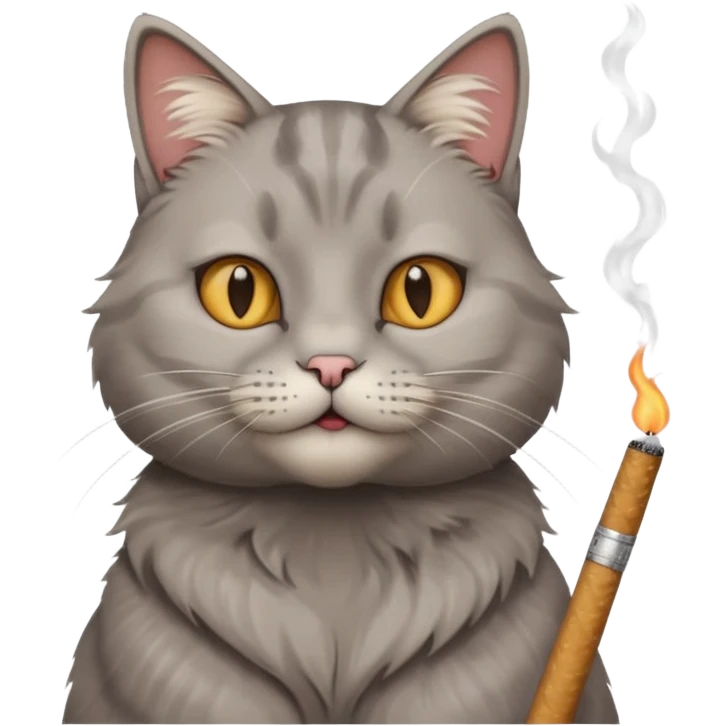 cat with cigarete emoji