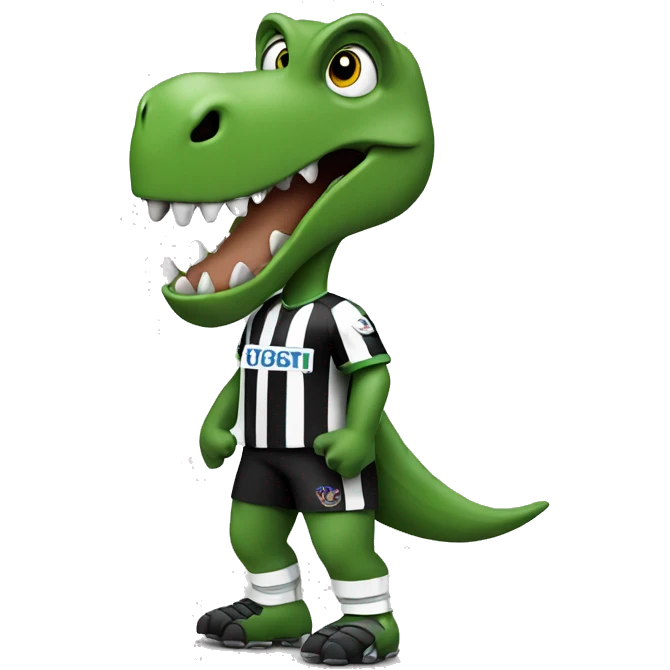 dinosaur in newcastle football shirt  emoji