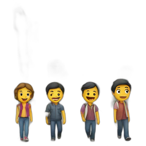 vecinos en una calle emoji