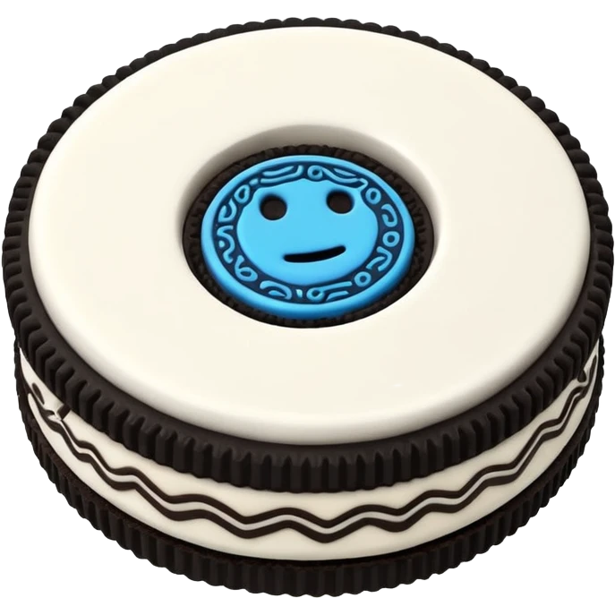 A geometry dash (the game) themed oreo emoji