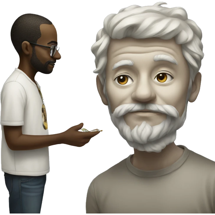 street artist meets the curator emoji