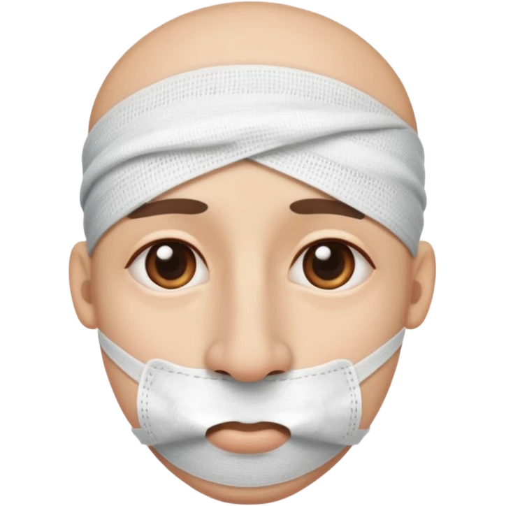 a big nose with a bandage on it  emoji